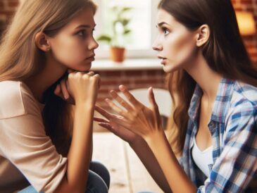 Mother and Daughter Resolving Conflict